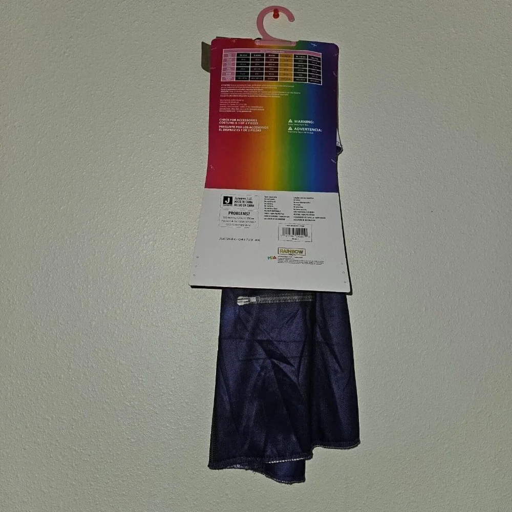 NWT Rainbow High Krystal Bailey Halloween Costume Girls S 6/6X Dress Hair Extens